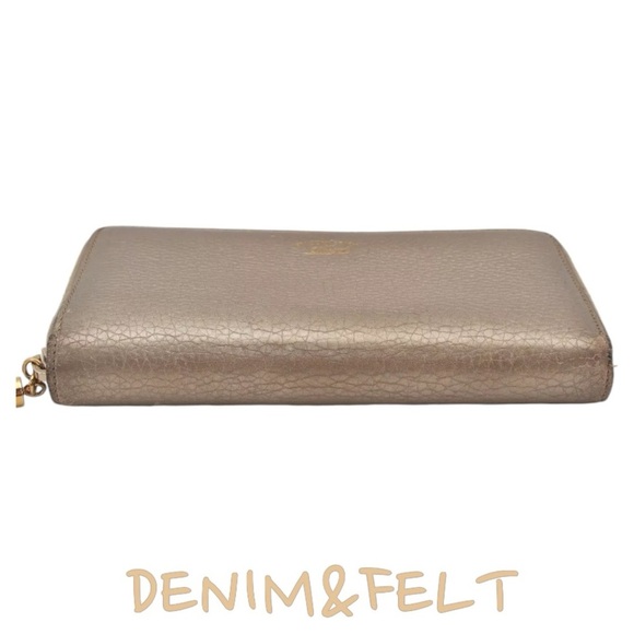 🤎GUCCI Bamboo Tassel Gold/Tan Leather Long Zip Around Wallet/Purse | PRELOVED🤎 - Picture 7 of 16